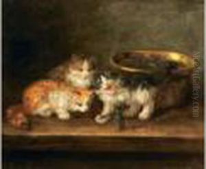 Les Chatons Et L'ecrevisse by Alphonse de Neuville