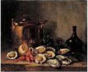 Nature Morte Aux Huitres by Alphonse de Neuville