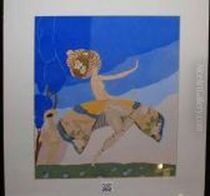 Dancinggirl With Minimal Clothing by Umberto Brunelleschi