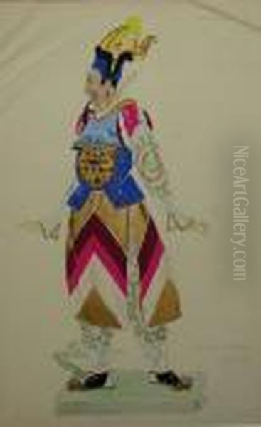 Gouache On Paper
A Theatrical Costume Design For A Male - view 1