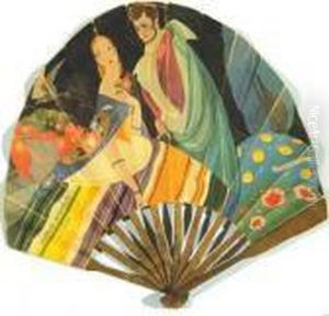 An Art-deco Fan by Umberto Brunelleschi