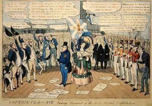 Captain Cla nce taking command of the ship British Constitution by Carl H. Heath