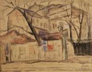 "praga" 1931. Acquarello Titolato, Iscritto E Datato In Basso A Destra. In Cornice