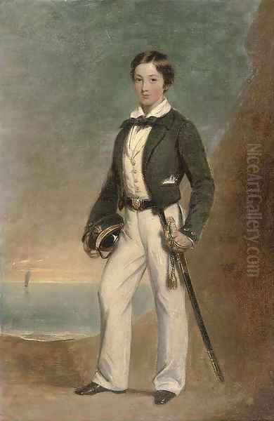 Portrait of Captain Henry Fairfax of the Royal Navy as a cadet - view 1