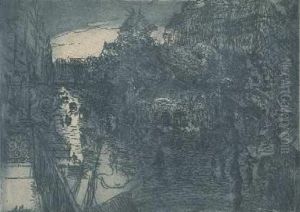 Strada Con Giostra by Anselmo Bucci