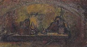 Centralino Telefonico Durante La Guerra 1918 by Anselmo Bucci