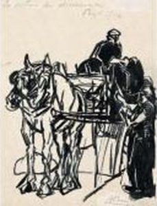 La Voiture Du Charbonnier by Anselmo Bucci