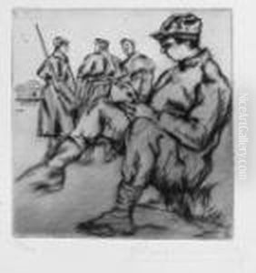 "artillerie" 1919 by Anselmo Bucci