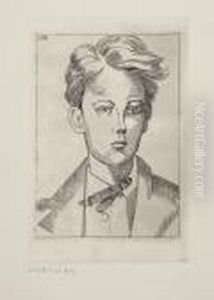 Portrait Of Arthur Rimbaud by John Buckland-Wright