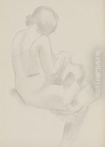 Seated Girl Sewing