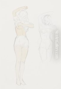 Girl Dressing by John Buckland-Wright