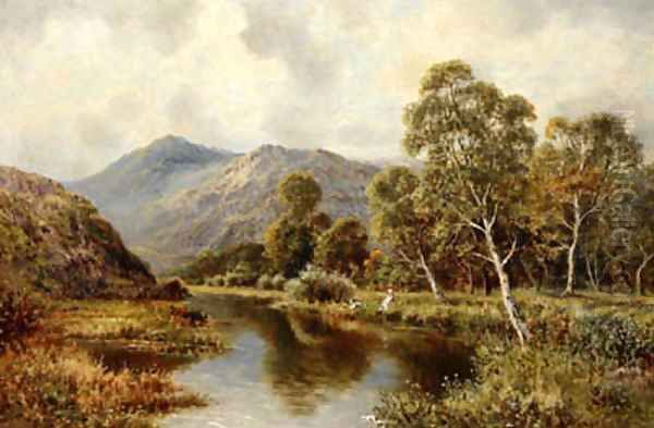 Children Fishing On A Tranquil River - view 1
