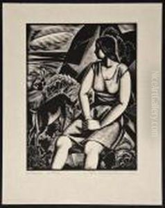 Le Chevriere (the Goat Girl) by John Buckland-Wright