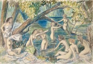 'nude Bathers"" by John Buckland-Wright