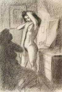 Woman Undressing by John Buckland-Wright