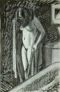 Girl Standing With Towel, 1948