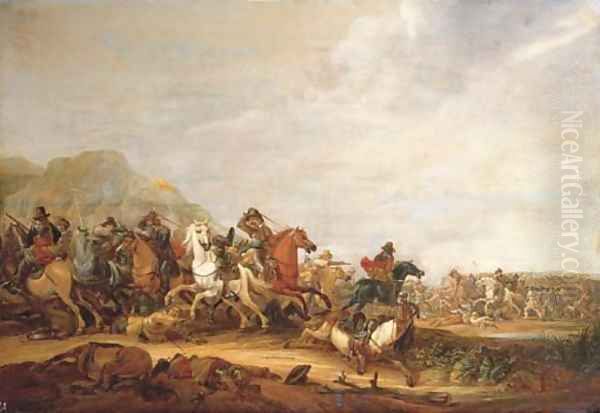 A cavalry skirmish - view 1