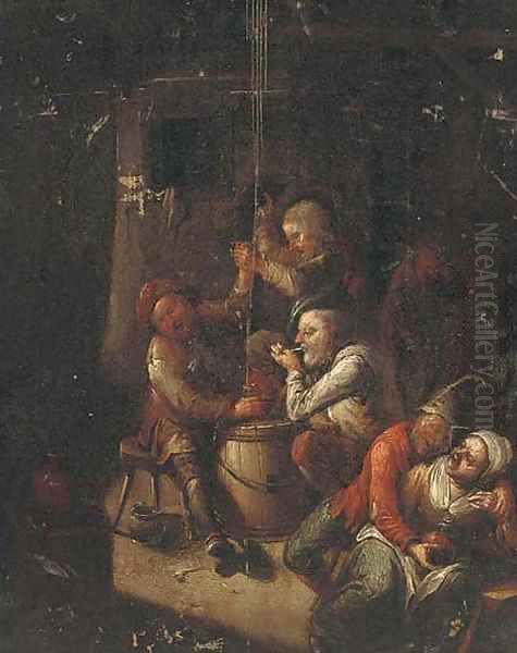 Boors smoking and drinking in a tavern 2 - view 1