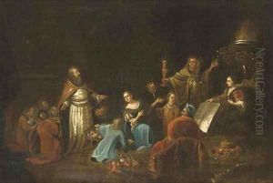 The Idolatry of Solomon by Egbert van, the Younger Heemskerck