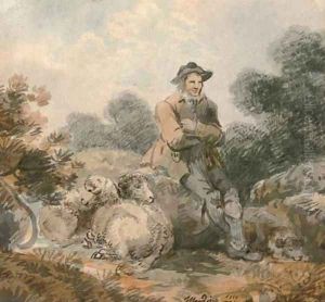 A shepherd and his flock by John Harding
