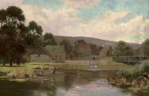 Punting along the Kennet and Aran canal, near Devizes by Richard W. Halfnight