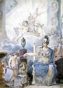 Paying Homage to the Memory of Antoine Laurent de Lavoisier 1743-94 by Claude Jean Baptiste Hoin