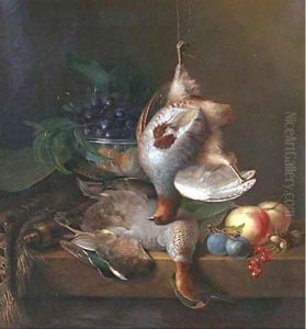 Still life with a partridge, a duck and fruit