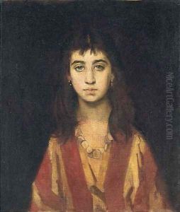 A Romany beauty by Aleksei Alekseevich Harlamov