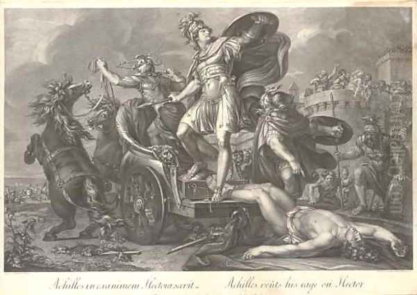 Achilles vents his rage on Hector, by Dominicus Cunego - view 1