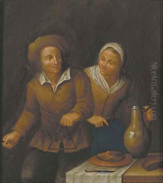 A peasant couple in an interior - view 1