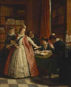 Elegant ladies at a lawyers office