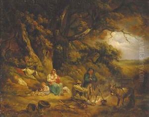 A gypsy encampment by Thomas Hand