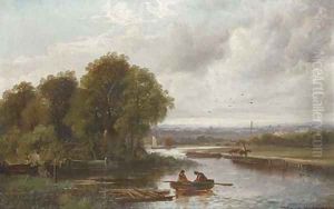 On the canal near Birmingham by Franz Hoepfner