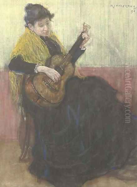 Playing the guitar - view 1