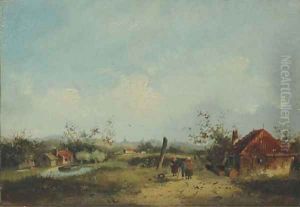 A hamlet in the dunes by Adrianus David Hilleveld