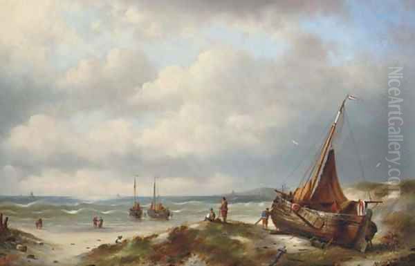 Bomschuiten on the coastline - view 1
