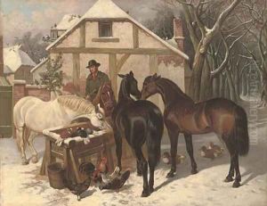 A winter feed by John Frederick Herring