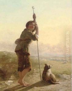 The young shepherd by James John Hill