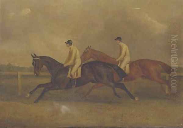 The Celebrated St. Leger, 1840, with Lord Westminster's Launcelot and Maroon - view 1