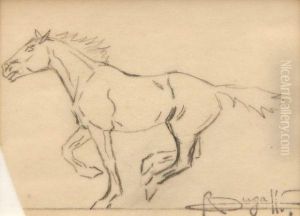 D'etudes De Chevaux En Bois. by Rembrandt Bugatti