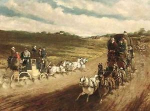 Coaches on a road