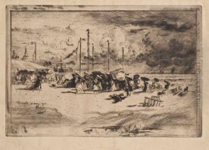 Un Grain A Trouville by Felix-Hilaire Buhot