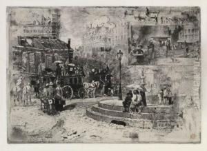 La Place Pigalle by Felix-Hilaire Buhot