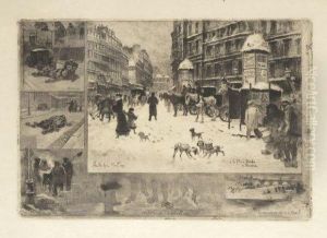 Une Matinee D'hiver Au Quai De L'hotel-dieu, Ou Les Fiacres