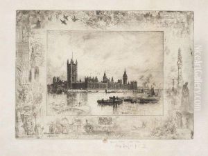 Westminster Palace by Felix-Hilaire Buhot