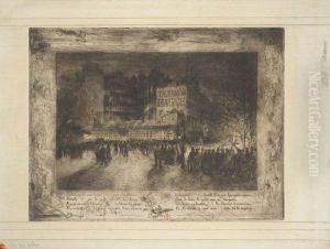 La Place Des Martyrs Et La Taverne Du Bagne by Felix-Hilaire Buhot