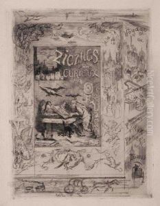 Frontispice Pour < Zigzags D'un Curieux > Par Octave Uzanne by Felix-Hilaire Buhot