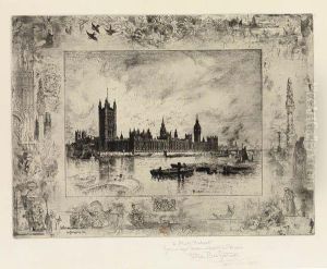 Westminster Palace by Felix-Hilaire Buhot
