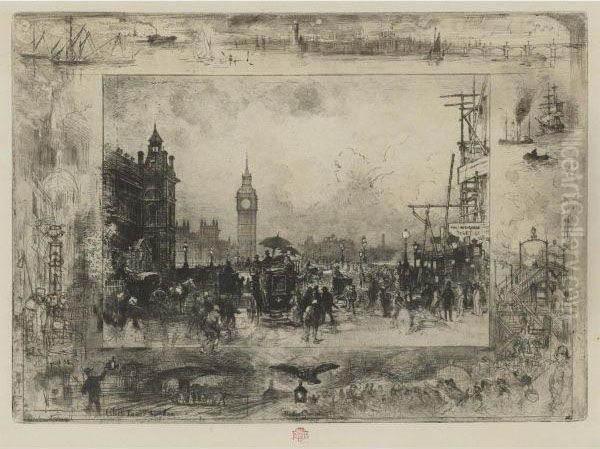 L'hiver A Paris; Westminster Palace; And Westminster Bridge - view 1