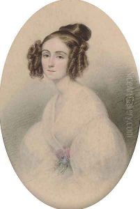 Portrait of a lady 2 by Vladimir Ivanovich Hau